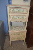 PAIR OF MODERN PAINTED TWO-DRAWER BEDSIDE CABINETS