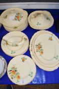 QTY OF A J WILKINSON ROYAL STAFFORDSHIRE HONEY GLAZE DINNER WARES