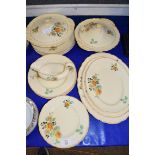 QTY OF A J WILKINSON ROYAL STAFFORDSHIRE HONEY GLAZE DINNER WARES