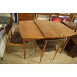 RETRO VANSON EXTENDING DINING TABLE AND FOUR CHAIRS