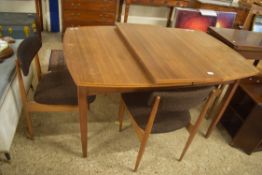 RETRO VANSON EXTENDING DINING TABLE AND FOUR CHAIRS