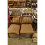 SET OF FOUR RETRO MID-CENTURY SPINDLE BACK DINING CHAIRS