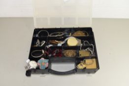 CASE OF VARIOUS COSTUME JEWELLERY AND WATCHES