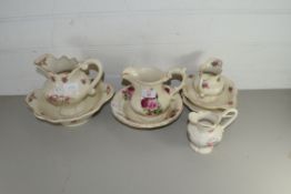 COLLECTION OF MODERN FLORAL DECORATED JUGS AND BOWLS