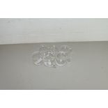 SET OF SIX SMALL CLEAR GLASS CUPS