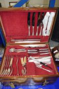 CANTEEN OF WEBBER & HILL SILVER PLATED CUTLERY