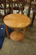 G-PLAN STYLE CIRCULAR TWO-TIER OCCASIONAL TABLE, TOP 50CM DIAM