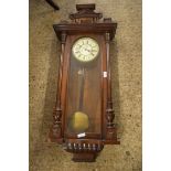 LATE 19TH CENTURY VIENNA WALL CLOCK, CASE APPROX 112CM HIGH