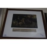 19TH CENTURY MONOCHROME PRINT "THE EARTH STOPPER STOPP'D", FRAMED AND GLAZED, 55CM WIDE