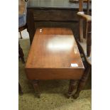 VICTORIAN MAHOGANY FRAMED BIDET, 52CM WIDE