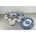 ROYAL DOULTON NORFOLK PATTERN TEA SET TOGETHER WITH FURTHER WEDGWOOD WOODLAND PATTERN PLATES AND A