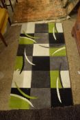 MODERN FLOOR RUG WITH CHEQUERED DESIGN, 150CM LONG