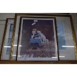 MIXED LOT: THREE COLOURED PRINTS COMPRISING ONE OF THE FAMILY AFTER FREDERICK GEORGE COTMAN,