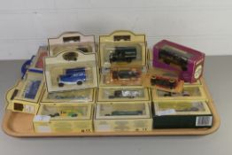TRAY VARIOUS MODERN BOXED TOY VEHICLES TO INCLUDE LLEDO, DAYS GONE BY ETC