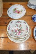 MIXED LOT: FLORAL DECORATED PLATES