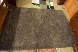 MODERN DARK GREY DEEP PILE FLOOR RUG, 170CM WIDE