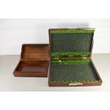 MAHOGANY CUTLERY BOX TOGETHER WITH A FURTHER MAHOGANY BOX (2)