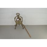 SMALL BRASS MOUNTED TABLE BELL AND STRIKER