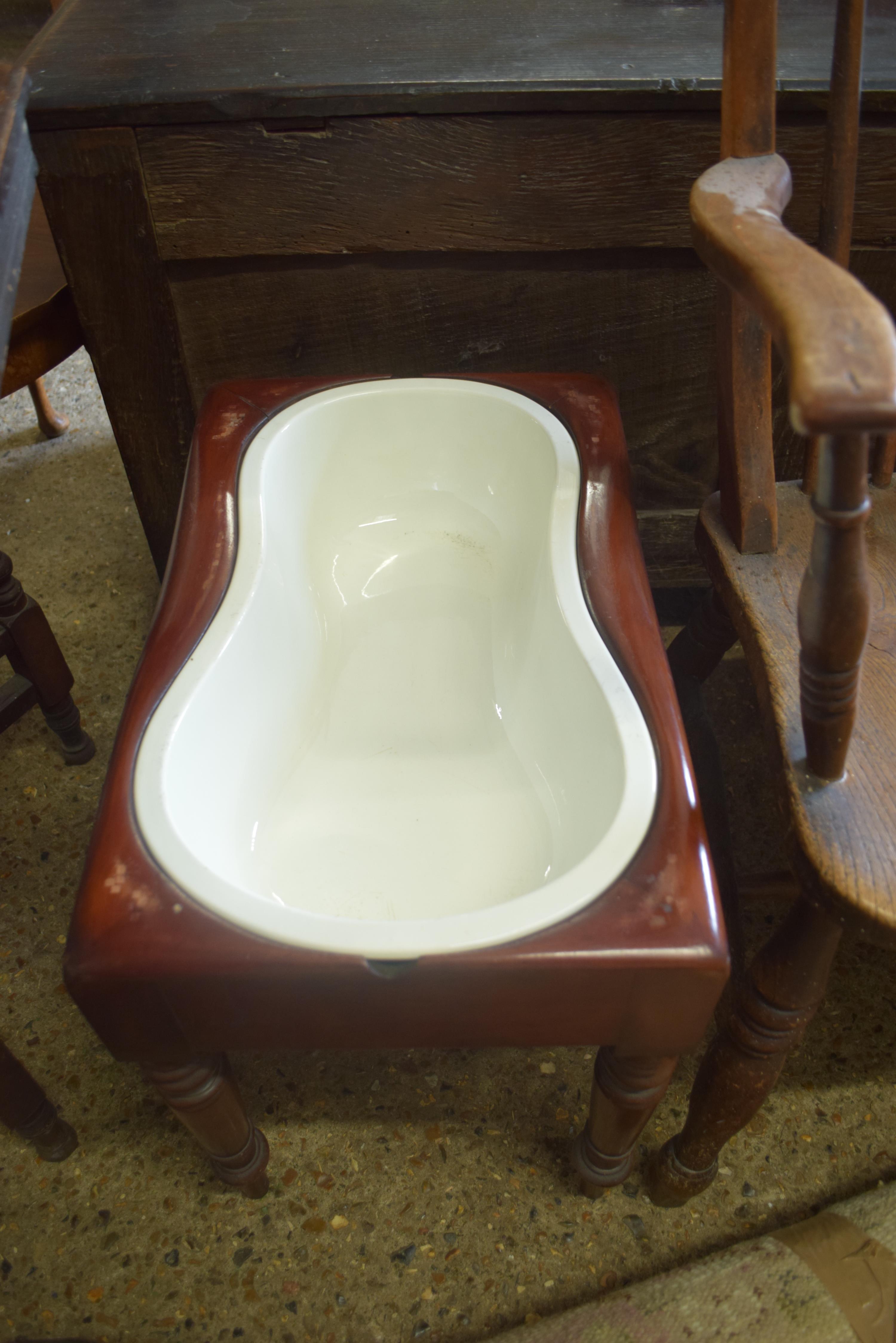 VICTORIAN MAHOGANY FRAMED BIDET, 52CM WIDE - Image 2 of 2