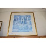 AFTER KLIMT, LAKE GARDA, COLOURED PRINT, FRAMED AND GLAZED, 59CM WIDE