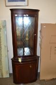 REPRODUCTION MAHOGANY ASTRAGAL GLAZED CORNER CABINET, 170CM HIGH