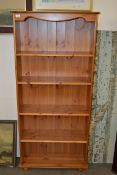 MODERN PINE BOOKCASE, 166CM HIGH