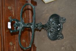 CAST IRON FOLIATE FORMED STICK STAND, 57CM HIGH