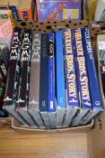 BOX OF MIXED BOOKS, THE MGM STORY AND THE WARNER BROS STORY