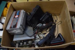 VINTAGE RADIO AND ELECTRICAL EQUIPMENT TO INCLUDE A MIDLAND 2001 PRECISION SERIES CB RADIO PLUS A