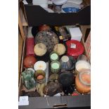 BOX OF MIXED CANDLES AND HOLDERS