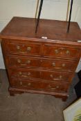 SMALL MAHOGANY FIVE DRAWER CHEST