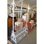 MODERN WHITE PAINTED METAL CLOTHES RACK