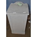 SINGLE DOOR SHABBY CHIC PAINTED BEDSIDE CABINET, 72CM HIGH