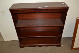 MODERN MAHOGANY EFFECT BOOKCASE CABINET, 92CM WIDE