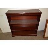 MODERN MAHOGANY EFFECT BOOKCASE CABINET, 92CM WIDE