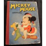 WALT DISNEY: MICKEY MOUSE ANNUAL, London, Dean & Son, 1948, coloured frontis, a few ills with hand