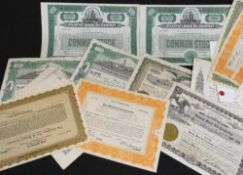 Packet: 20 share certificates 1912-46 including King David Mining Co (5), 1936-37, Double Shot Oil