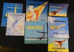 FARNBOROUGH AIR SHOW PROGRAMMES, 1950, 1952-54, 1956-60, original pictorial wraps, 1st 2