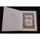 AN ILLUMINATED ADDRESS BY J COLLOPY DATED 1907 FOR MR F H BUGLER, GENERAL MANAGER'S DEPT,