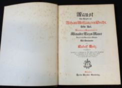 JOHANN WOLFGANG VON GOETHE: FAUST, Munchen, Theodor Stroefers, circa 1880, 9 etched plates as called