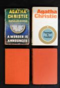 AGATHA CHRISTIE: 4 titles: A MURDER IS ANNOUNCED, London, Collins for The Crime Club, 1950, 1st