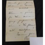 MARIE LOUISE DE LA RAMEE "OUIDA" (1839-1908) autograph letter signed, probably circa 1908 and