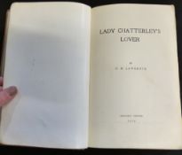 D H LAWRENCE: LADY CHATTERLEY'S LOVER, Florence, 1929, [1930], (500), pirated 3rd edition