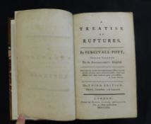 PERCIVALL POTT: A TREATISE ON RUPTURES, London for Hawes, Clarke & Collins, 1769, 3rd edition,