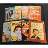 Packet: MAD MAGAZINE, UK issue [1959-61], nos 1-5, 8, 11, 13, 16, 4to, original pictorial wraps (9)