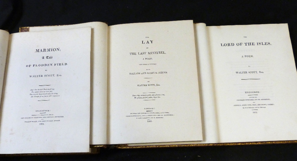 SIR WALTER SCOTT: 3 titles: THE LAY OF THE LAST MINSTREL, London, Longman, Hurst, Rees and Orme, - Image 2 of 3