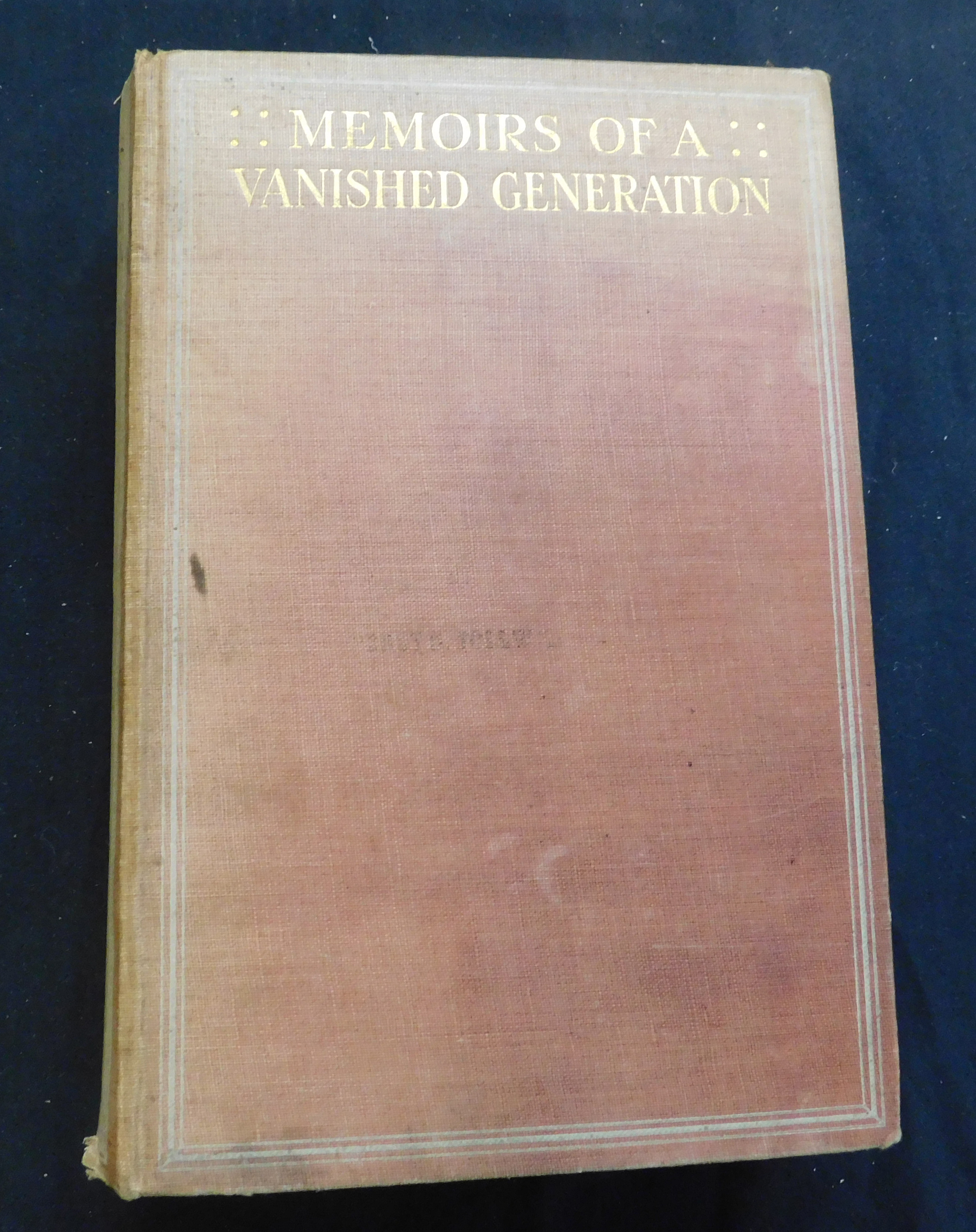 MRS WARRENNE BLAKE (ED): MEMOIRS OF A VANISHED GENERATION, [on various members of the Knox - Image 2 of 2