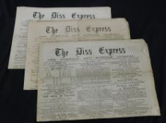 THE DISS EXPRESS AND NORFOLK AND SUFFOLK JOURNAL, 1869, vol 5, nos 219, 222-223, 231, 233-235