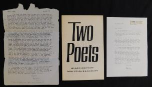 ALLAN RODWAY & MALCOLM BRADBURY: TWO POETS, [Nottingham], The Byron Press, 1966, 1st edition, signed