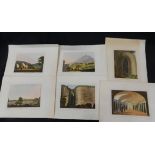 Packet: 10 hand coloured aquatint prints by Rev Cooper Williams, engraved by I C Stadler from "A